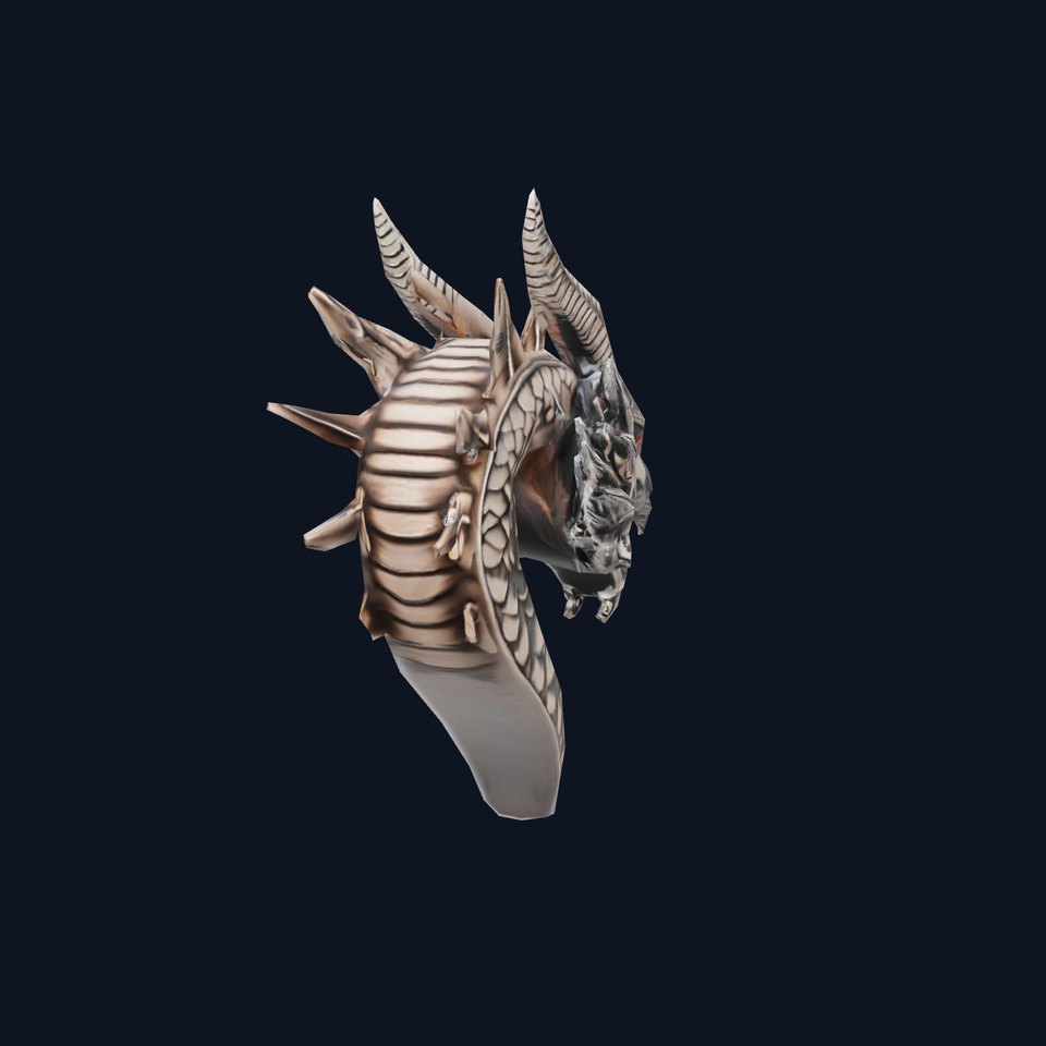 Silver Dragon Sculpture model pack